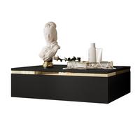 NACHTTISCH AURORA hängender schrank Schwarz Matt - Schwarz, Holzwerkstoff (48/15/38cm) - Lookway