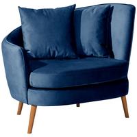 COCKTAILSESSEL Katrina Samtvelours dunkelblau - Dunkelblau, Kunststoff (83/88/106cm) - 58aufmkessel
