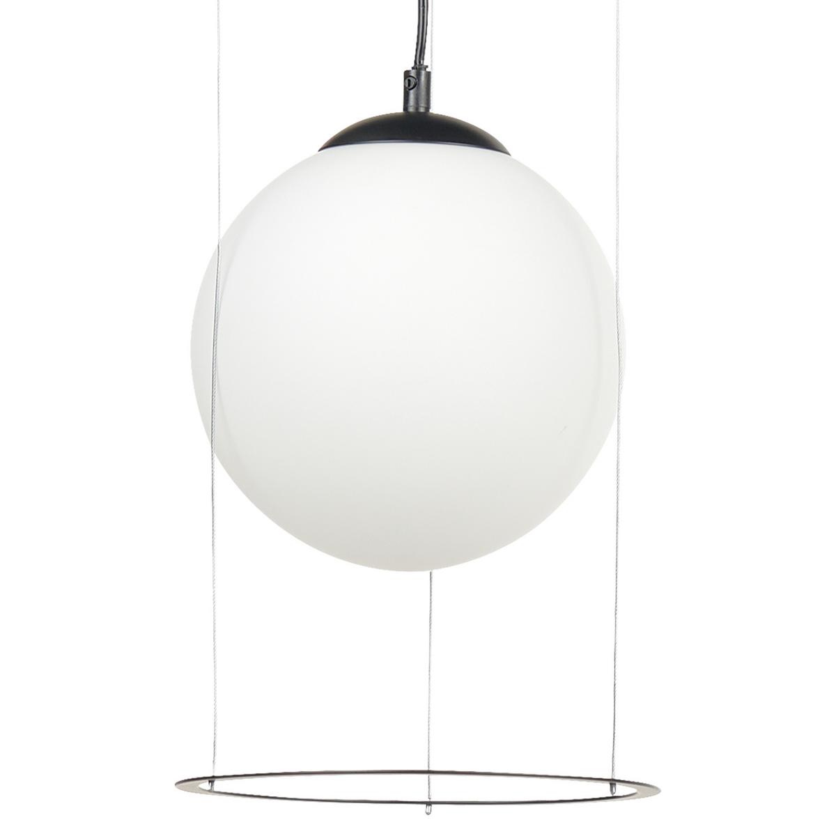 PENDELLEUCHTE Tobins 25x25x178 cm - Schwarz, Glas (25/25/178cm) - Beliani