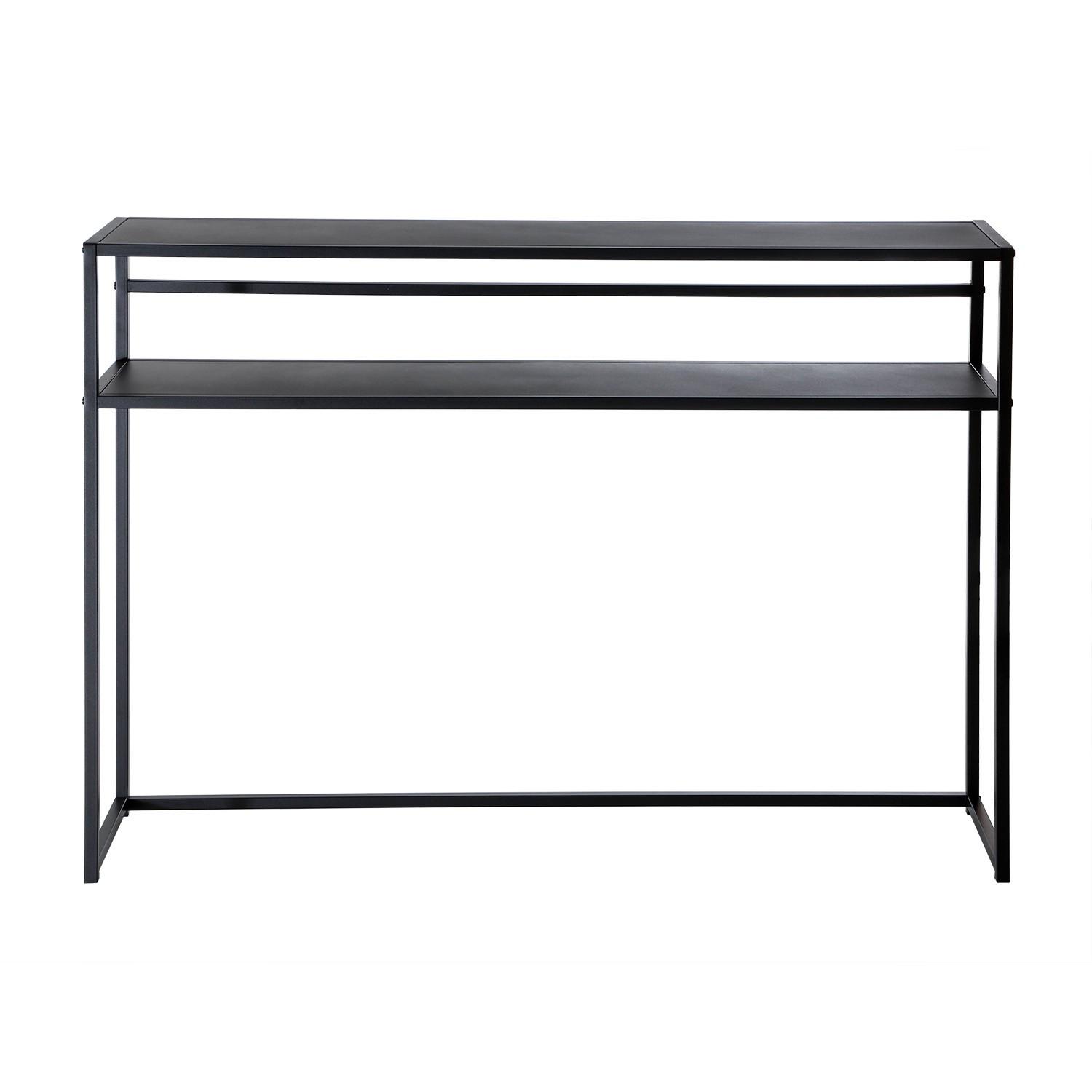 SCHWARZE Metall-Konsole 28/81/112 cm - Schwarz, Metall (34.5/28/81cm) - Calicosy