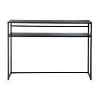 SCHWARZE Metall-Konsole 28/81/112 cm - Schwarz, Metall (34.5/28/81cm) - Calicosy