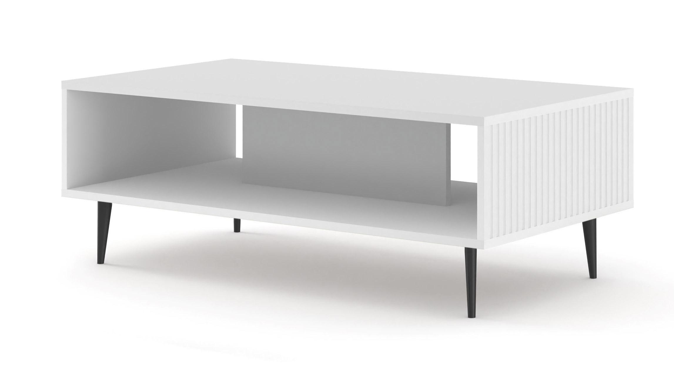 COUCHTISCH Weiß, Weiß, Schwarz 90/43/60 - Schwarz/Weiß, Holzwerkstoff (60/90/43cm) - RAUMHIRSCH FURNITURE