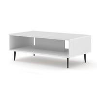 COUCHTISCH Weiß, Weiß, Schwarz 90/43/60 - Schwarz/Weiß, Holzwerkstoff (60/90/43cm) - RAUMHIRSCH FURNITURE