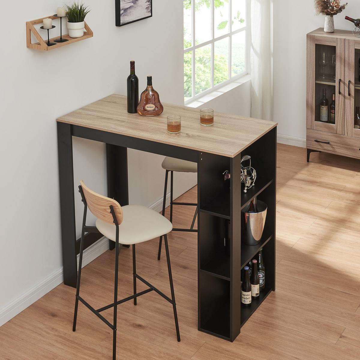 BARTISCH Danderyd - Eichefarben/Schwarz, Holzwerkstoff (60/120/105.5cm) - [en.casa]