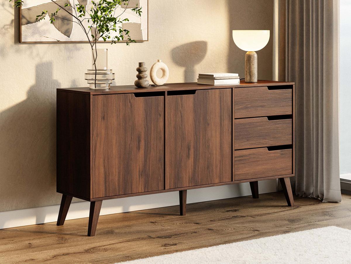 SIDEBOARD Nordelo 2D3S - Nussbaumfarben, Holz/Holzwerkstoff (160/80/40cm) - MIRJAN24