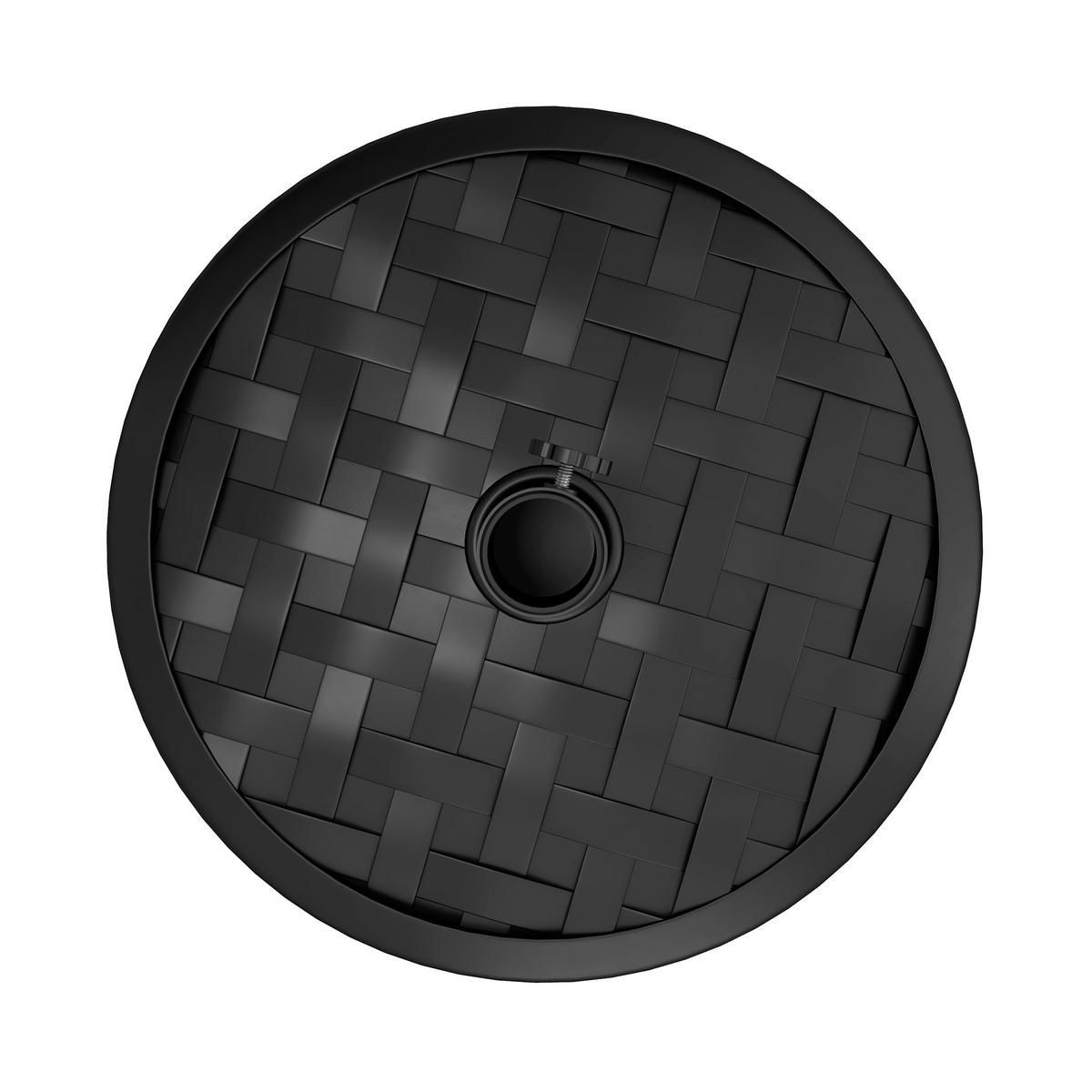 SONNENSCHIRMSTÄNDER HDPE Beton Schwarz - Schwarz, Kunststoff (45/45cm) - Outsunny