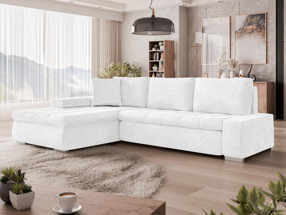 ECKSOFA Orkan Mini - Ecru, Holz/Textil (265/185cm) - MIRJAN24