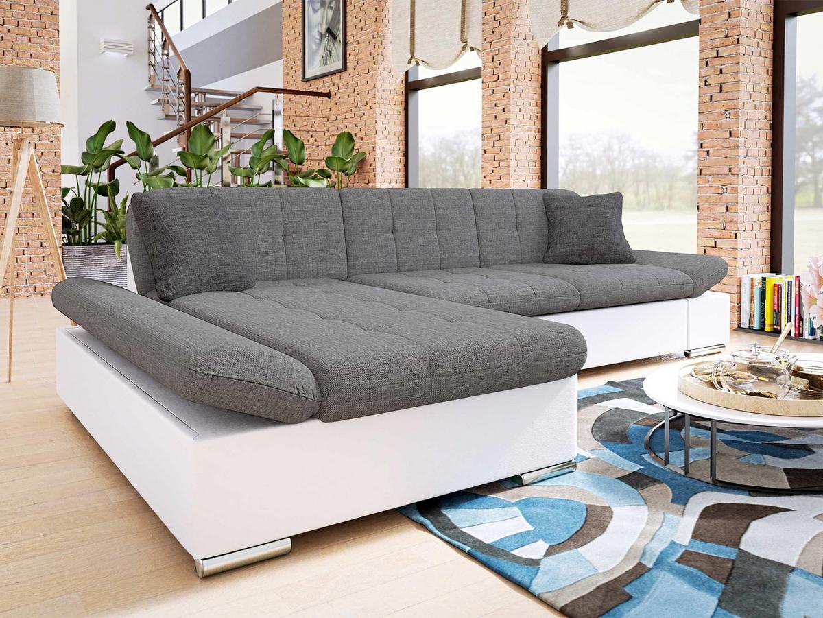 ECKSOFA Montana, Seite: Links - Weiß, Holz/Textil (278/161cm) - MIRJAN24