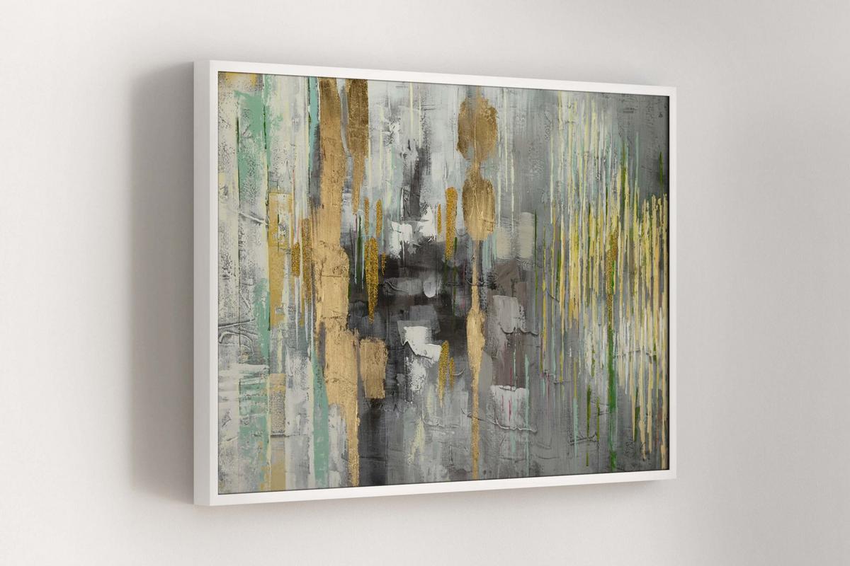 ÖLGEMÄLDE 120/80 cm - Gelb, Holz/Textil (120/80cm) - KUNSTLOFT