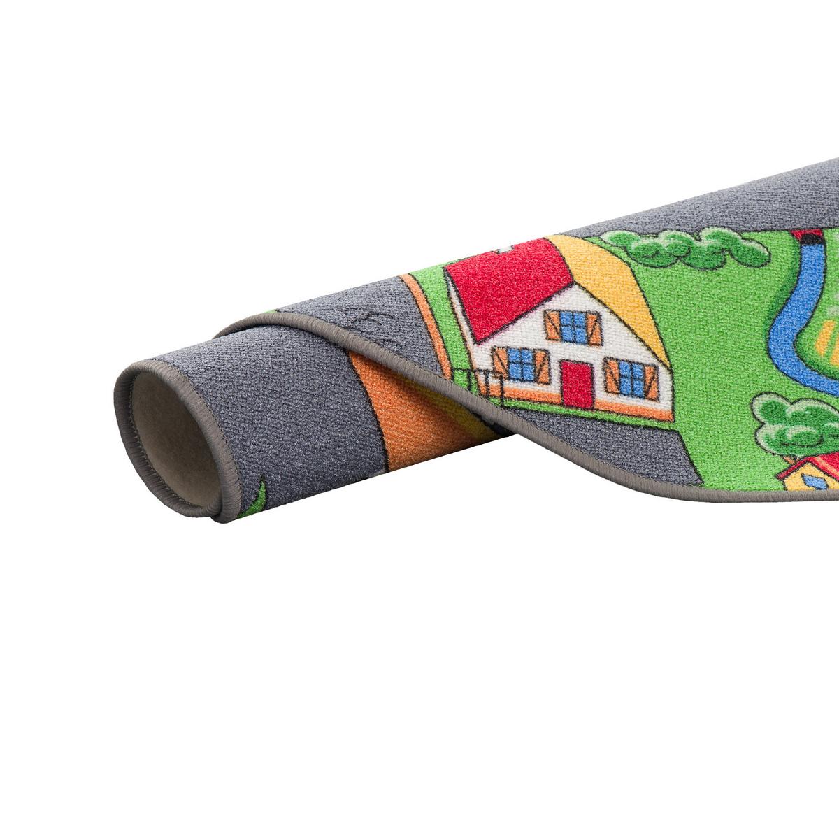 KINDER SPIEL TEPPICH LITTLE VILLAGE RUND - Multicolor, Textil (200/200cm) - Snapstyle
