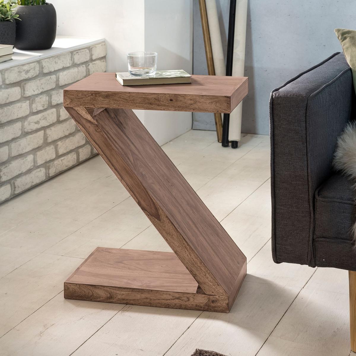 BEISTELLTISCH Massivholz Z Cube Landhausstil Design MUMBAI, Akazie 30x44x59 cm - Akaziefarben, Holz (44/30/59cm) - KADIMA DESIGN