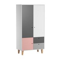 SCHRANK rosa - Pink, Holzwerkstoff (103.5/201.5/55cm) - Petits-meubles