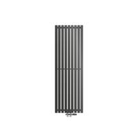 BADHEIZKÖRPER Stella 480x1400 mm Anthrazit mit Ventil Durchgang - Anthrazit, Metall (48/140/5cm) - LuxeBath