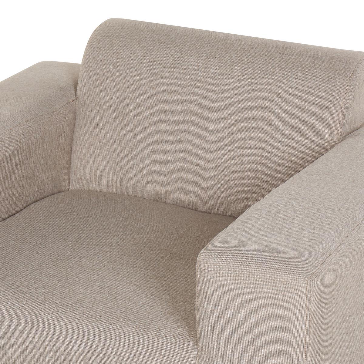 GARTENSESSEL 2er-SET beige/schwarzes Gestell Rovigo - Beige/Schwarz, Textil (105/68/84cm) - Beliani