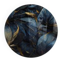 GLASPLATTE für Kamin Ø 70 cm - Dunkelblau, Glas (70/70/0.4cm) - TULUP