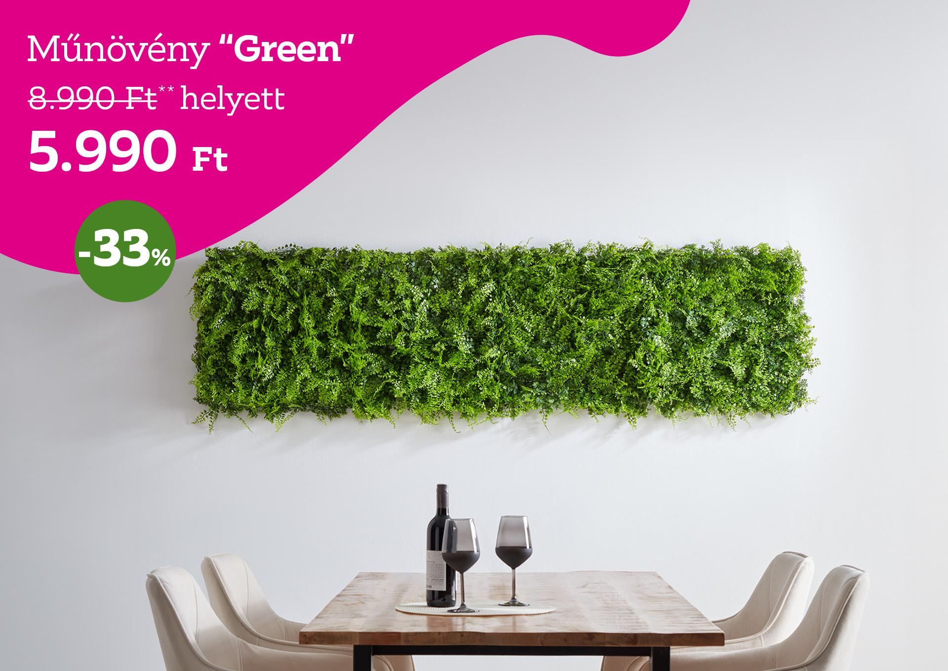 Műnövény GREEN 8990 Forint helyett 5990 Forint, kedvezmény mértéke 33%
