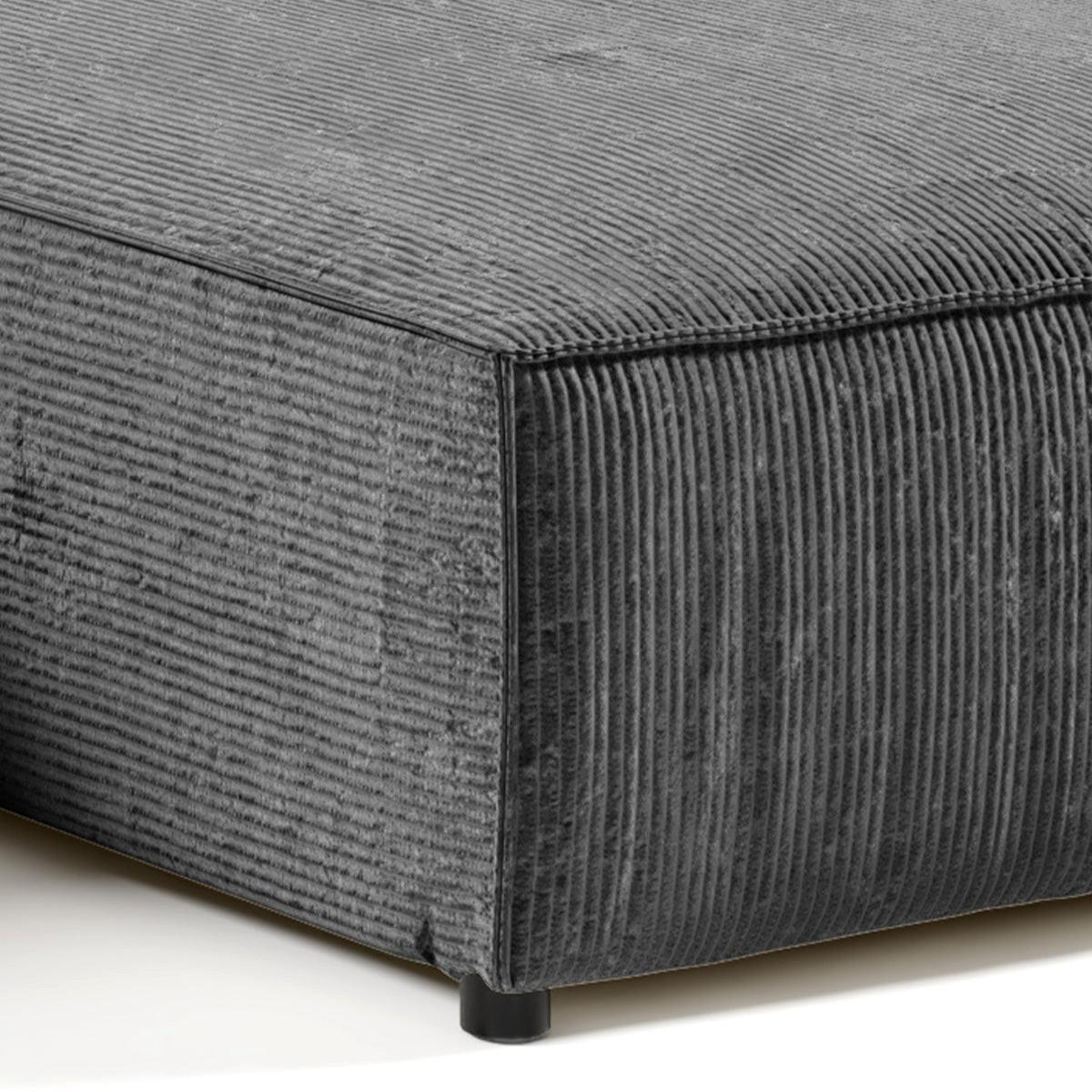 ECKSOFA Isaac 4 Sitzplätze Dunkelgrau - Grau, Holzwerkstoff (294/185cm) - Petits-meubles