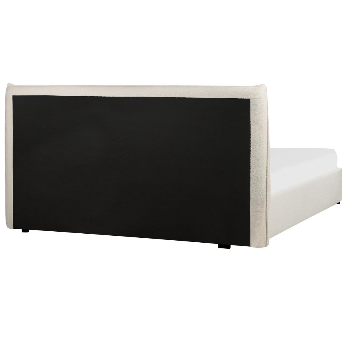 BETT 180/200 cm Cremeweiß Lavaur - Weiß, Textil (180/200cm) - Beliani