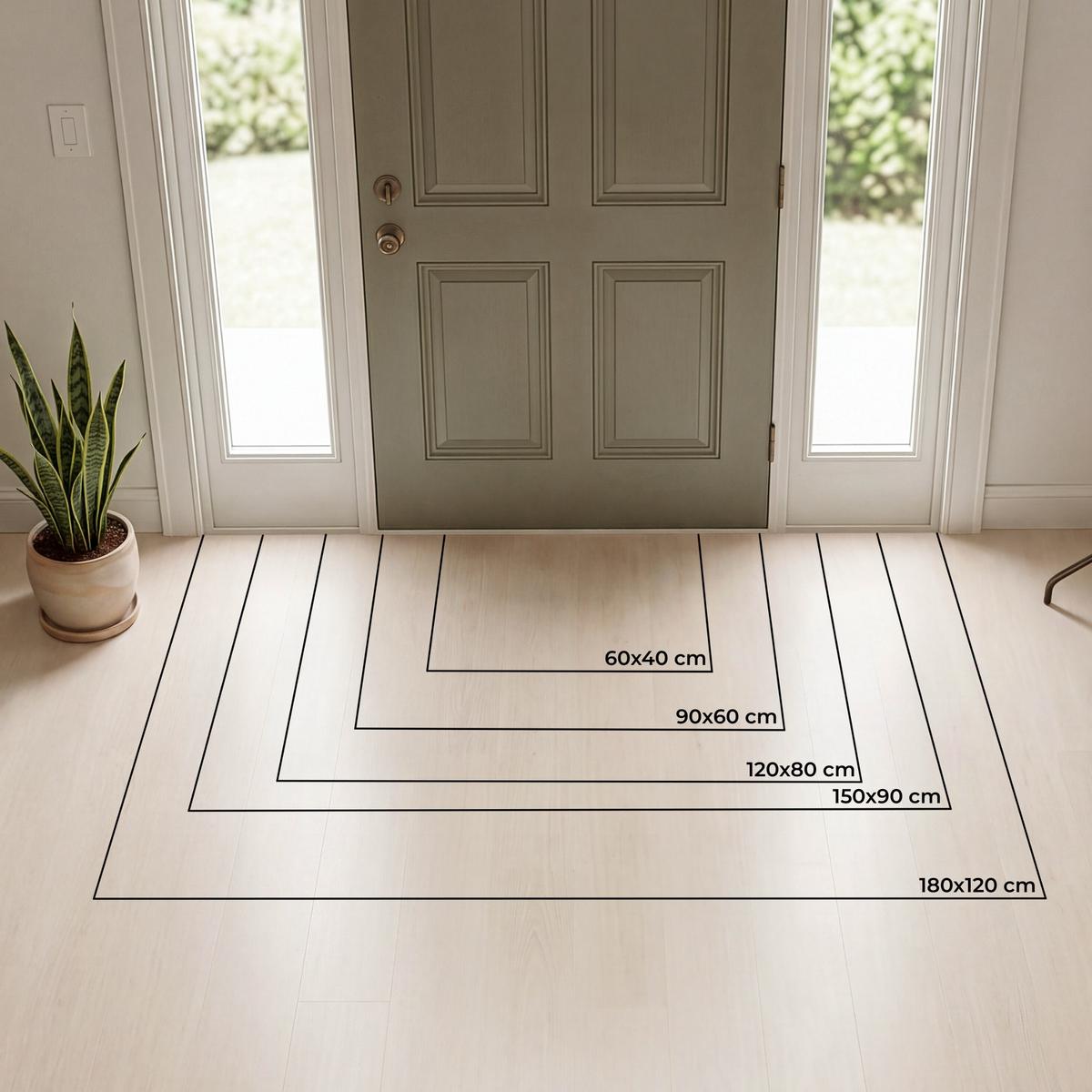 FUSSMATTE Parallele Linien - Leichte Textur - Beige Türmatte 60x40 cm - Beige, Kunststoff (60/0.4cm) - MuchoWow