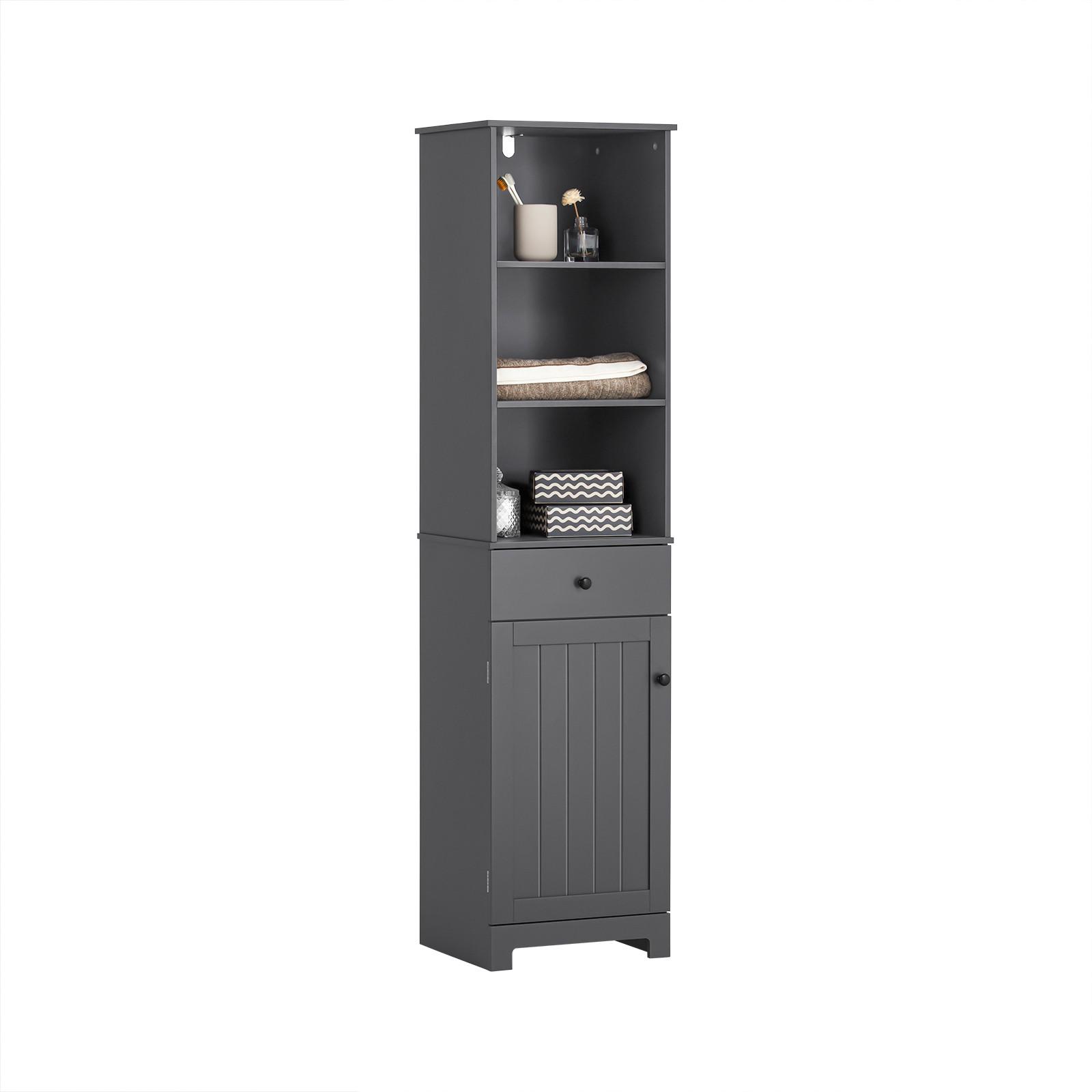 HOCHSCHRANK Dunkelgrau - Grau, Holzwerkstoff (40/161/35cm) - SoBuy