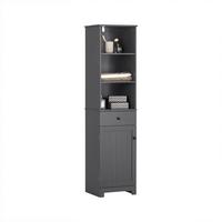 HOCHSCHRANK Dunkelgrau - Grau, Holzwerkstoff (40/161/35cm) - SoBuy