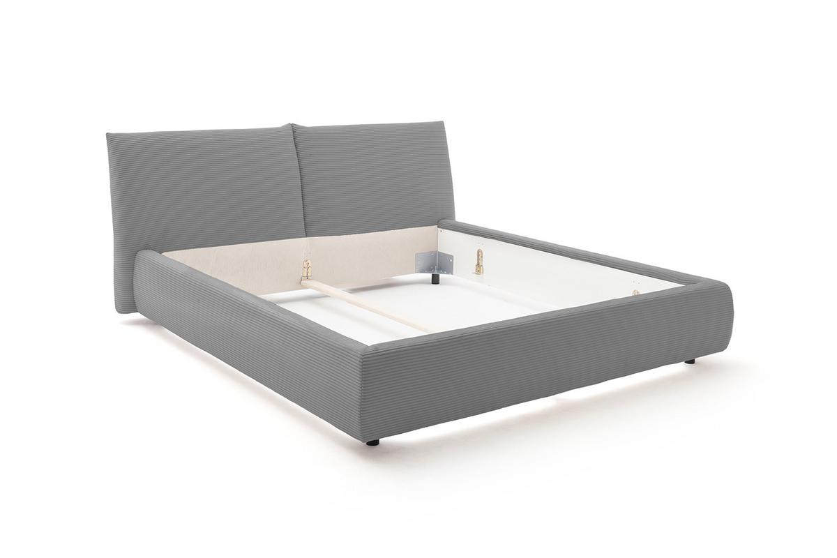 POLSTERBETT HENRY Grau Cord - Grau, Textil (140/200cm) - KAWOLA