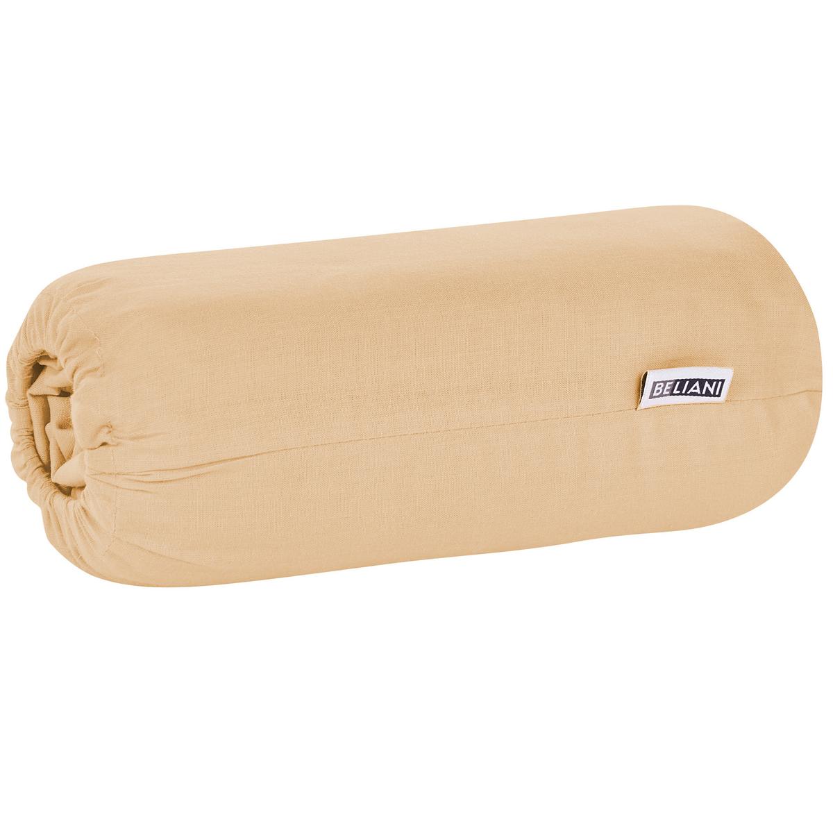 SPANNBETTLAKEN 200/200 cm Baumwolle Beige Janbu - Beige, Textil (200/200cm) - Beliani