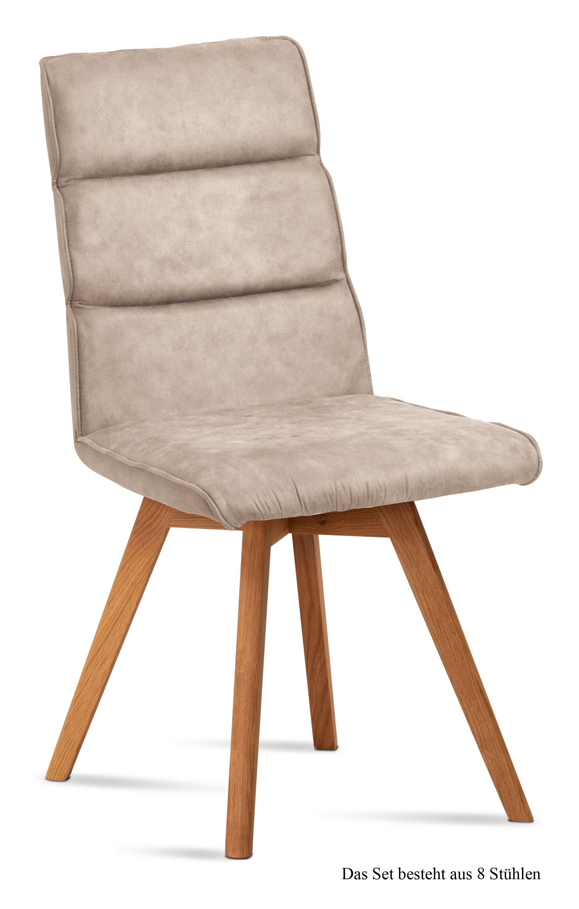 ESSZIMMERSTUHL (8er-Set) Dixie 47x92x60 Eiche geölt/Natur - Eichefarben/Naturfarben, Kunststoff (60/92/47cm) - 58aufmkessel