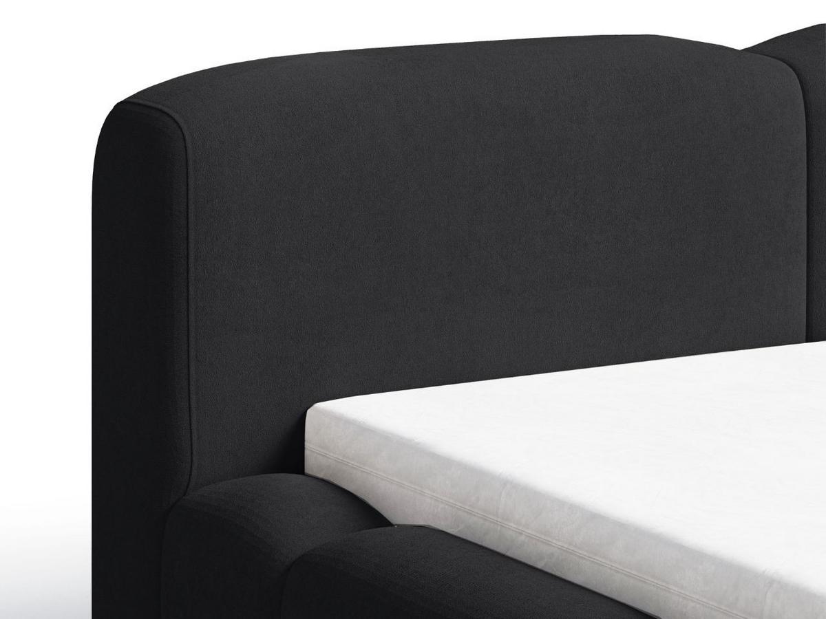 POLSTERBETT Aubi 160x200 Schwarz - Schwarz, Textil (160/200cm) - Graingold