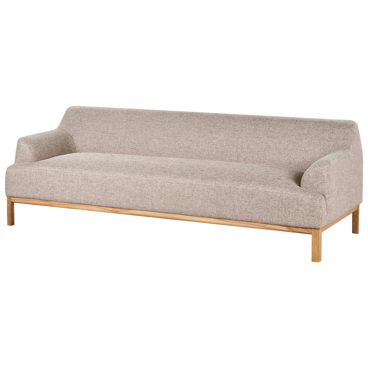 3-SITZER-SOFA Stoff Hellbraun Sosjo - Hellbraun, Textil (219/74/83cm) - Beliani