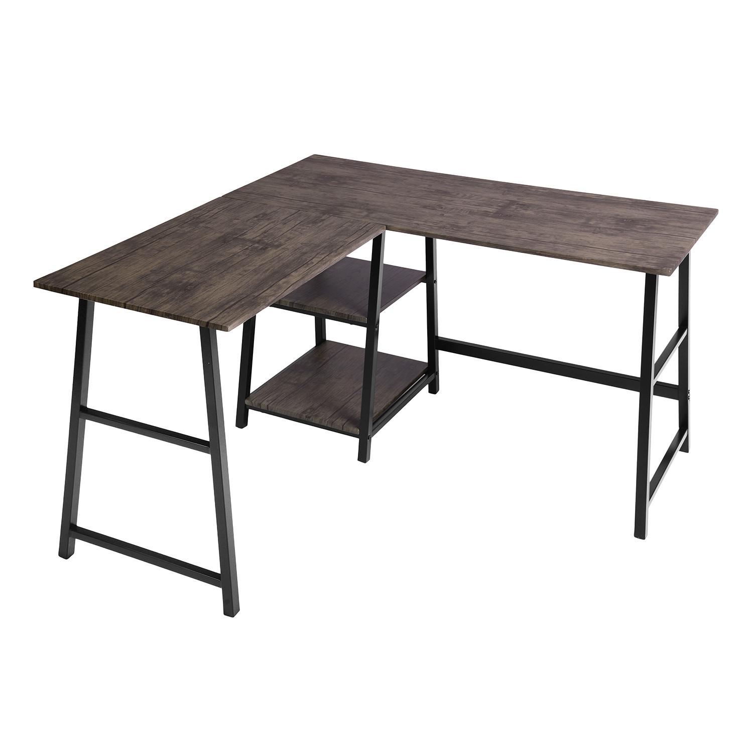 ECKSCHREIBTISCHE 120/50/75 cm in Braun - Braun, Holzwerkstoff/Metall (120/50/75cm) - Urban Meuble