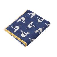 HANDTUCH Möwen blau - Dunkelblau, Textil (50/85cm) - Homescapes