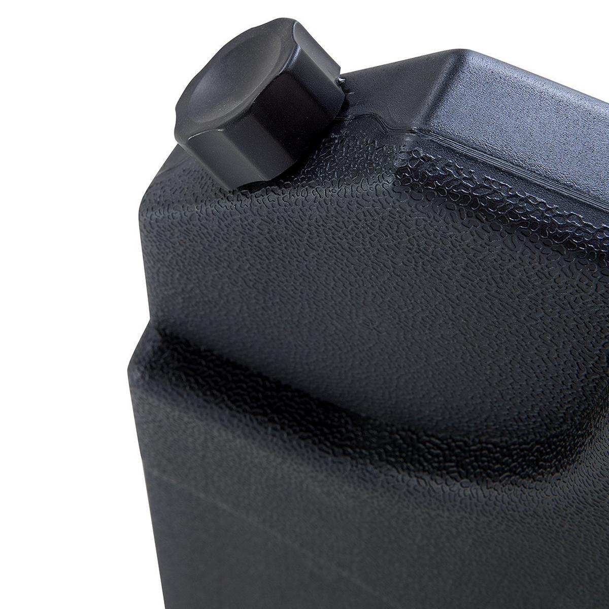 BESCHWERUNGSPLATTEN für Sonnenschirmständer anthrazit 4 Stück befüllbar Caria - Schwarz, Kunststoff (52/52cm) - Beliani