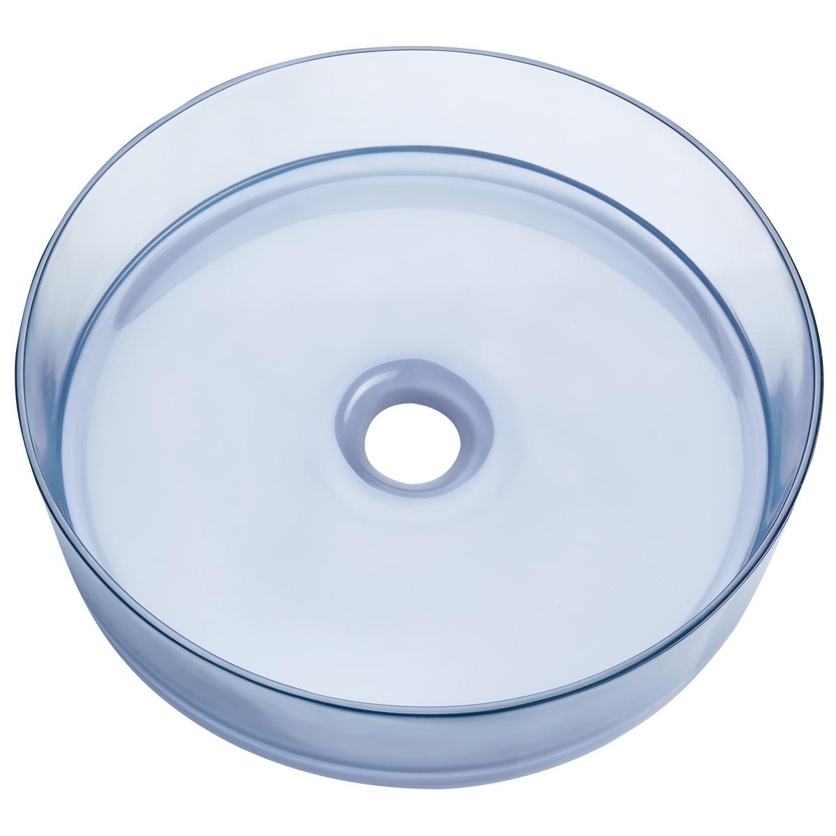 AUFSATZWASCHBECKEN Hellblau 36 cm Mineralwerkstoff Tolosa - Blau/Hellblau, Keramik (36/10/36cm) - Beliani