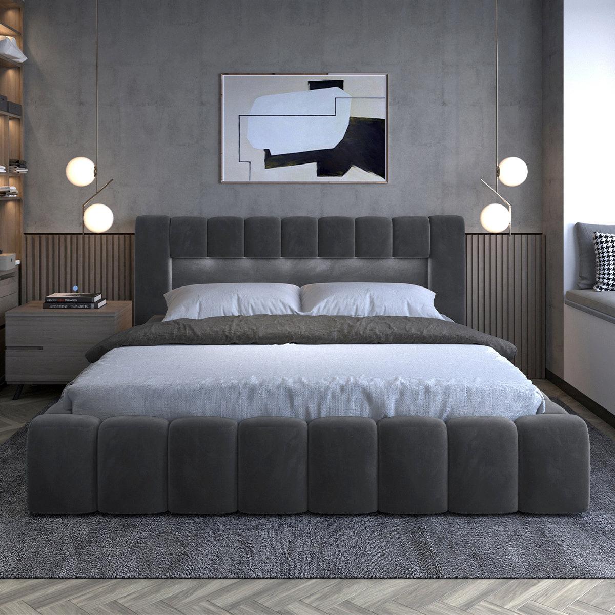 BOXBETT 160/200 Auria Grau - Grau, Holz (160/200cm) - Petits-meubles