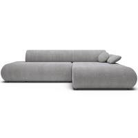ECKSOFA Armone Grau Chenille - Schwarz/Grau, Kunststoff/Textil (173.5/286cm) - Selsey