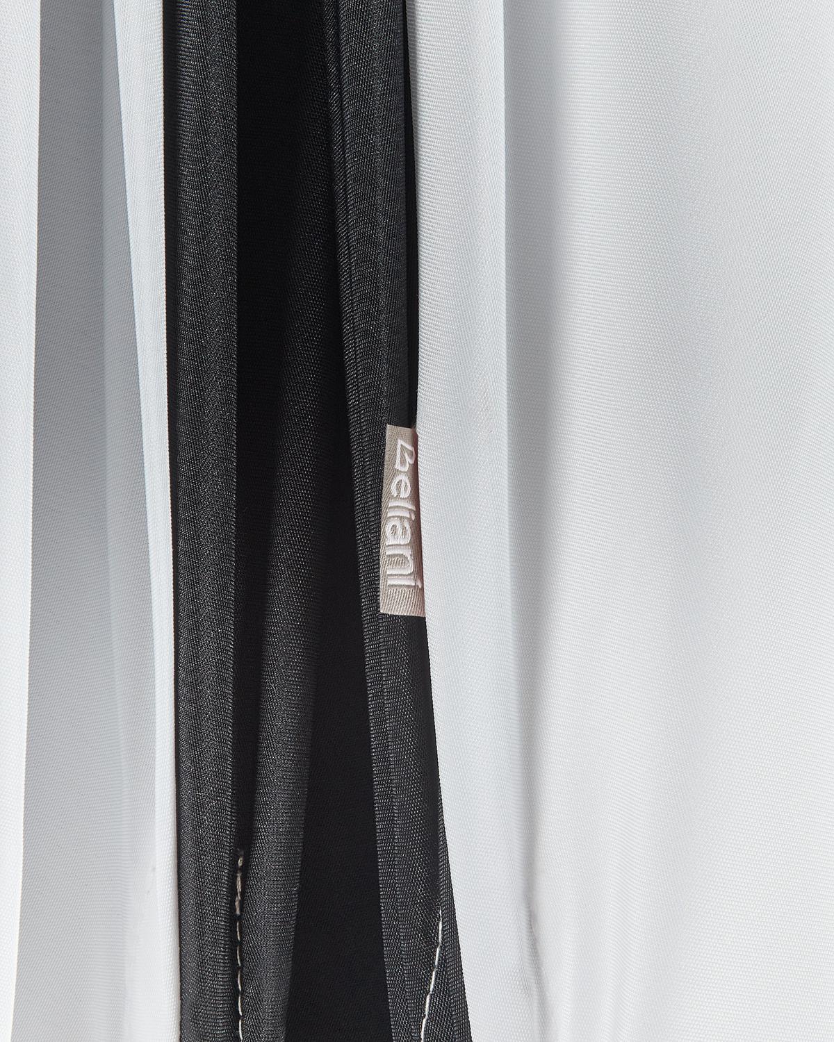 SONNENSCHIRM Schwarz Minoa - Schwarz/Weiß, Textil (245/245cm) - Beliani