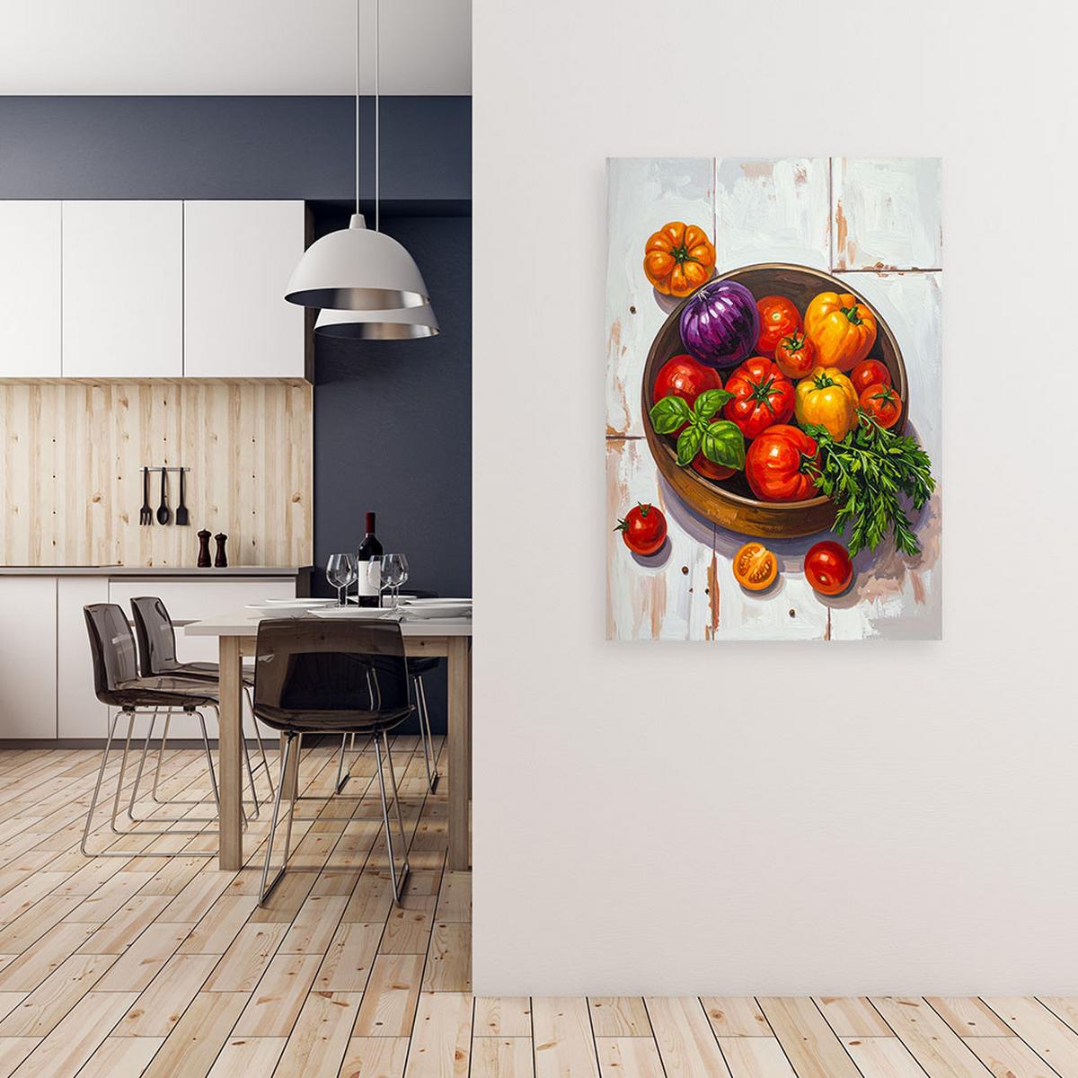 LEINWANDBILD Essen & Trinken 40x60cm - Multicolor, Textil (40/60cm) - Feeby