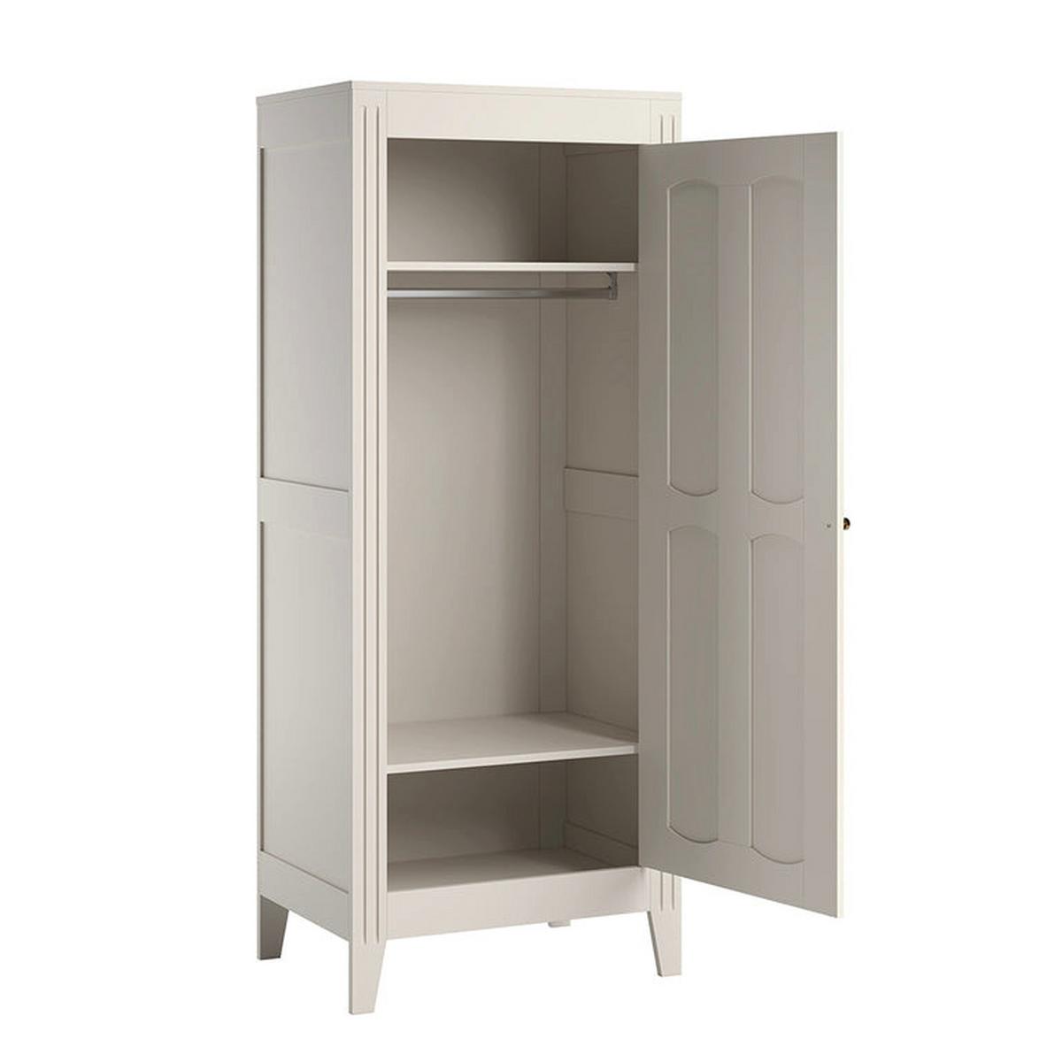 SCHRANK 1 Tür Weiß - Weiß, Holzwerkstoff (80/197/55cm) - Petits-meubles