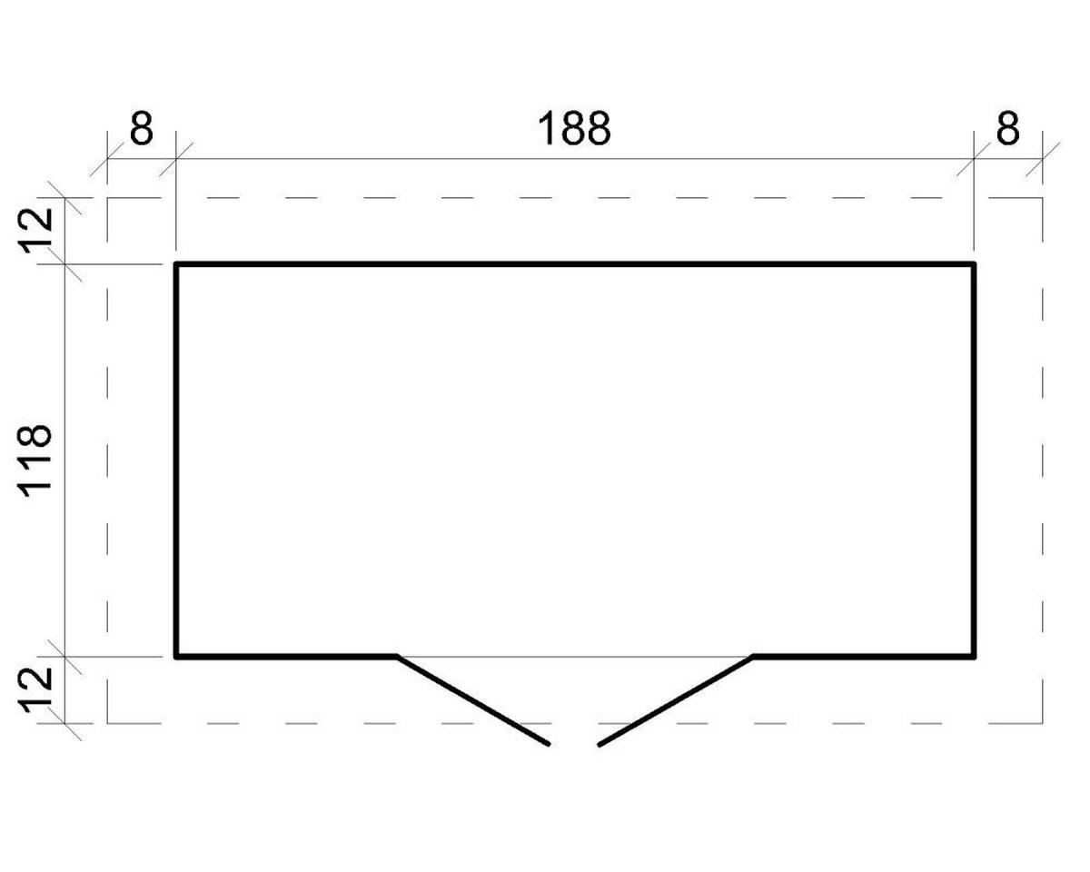 HOLZ-GARTENHAUS 2,22 m² TIMBELA M311F1 - Naturfarben, Holz (204/200/142cm) - Timbela