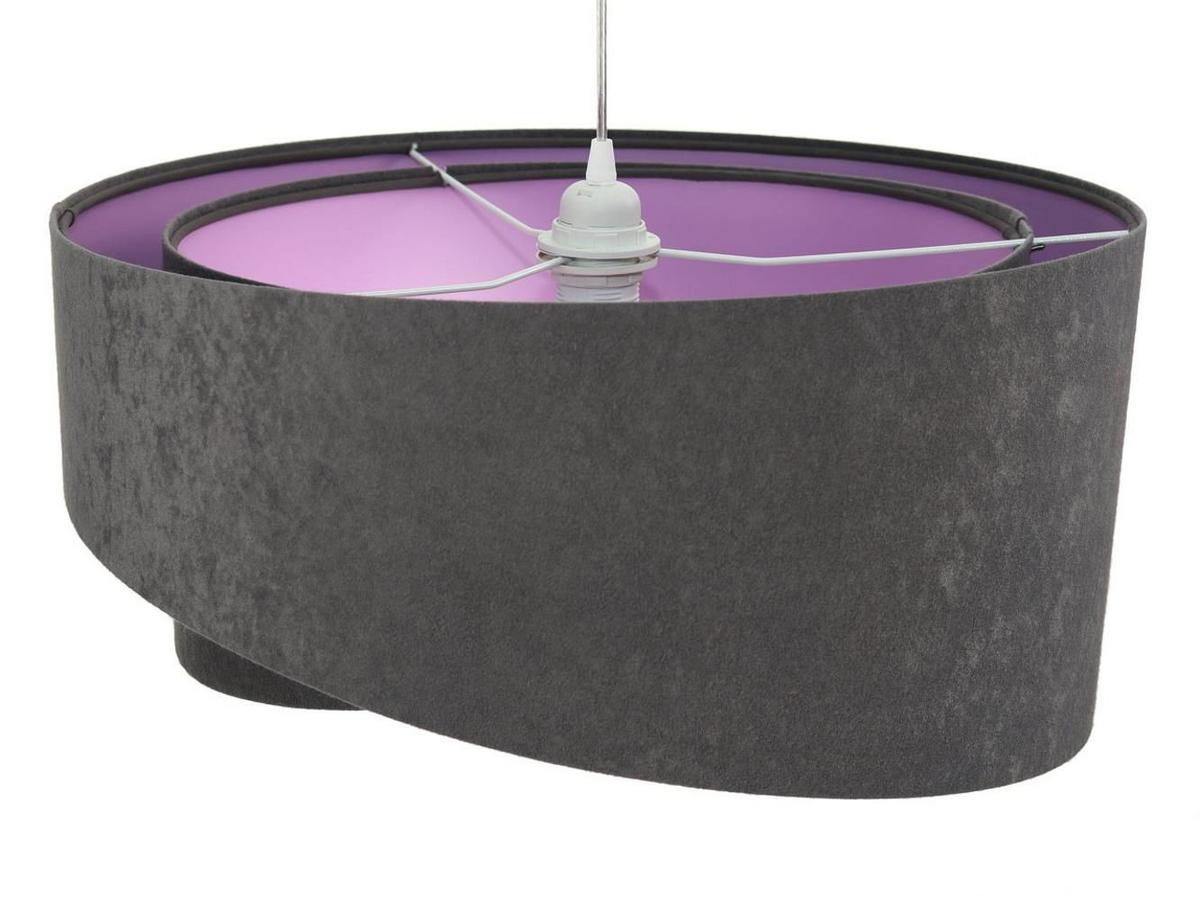 HÄNGELEUCHTE Grau 50/23 cm - Lila, Kunststoff (50/1.3/23cm) - ONZENO
