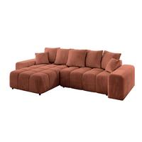 ECKSOFA Ottomane links ENIL-L 297x189x68 Koralle Velours - Koralle, Holzwerkstoff/Kunststoff (297/189cm) - ALTDECOR