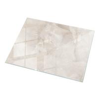 TISCHPLATTE 120x80 cm Marmorstrukturmuster - Creme, Glas (0.4/120/80cm) - TULUP