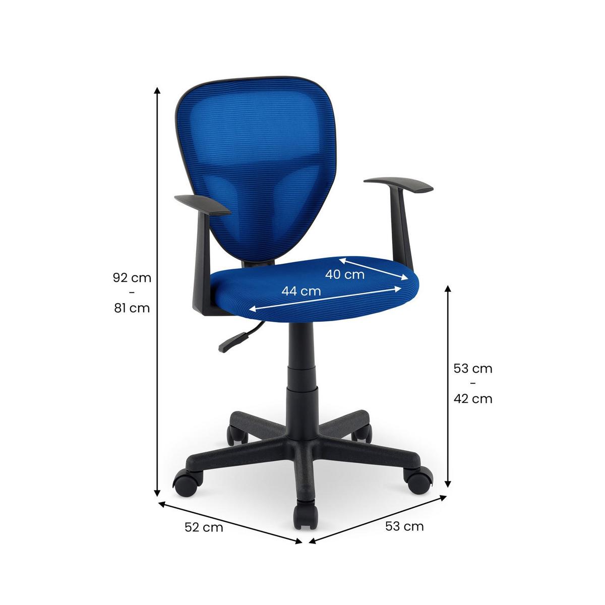 KINDERDREHSTUHL STUDIO blau - Blau, Textil (53/92/52cm) - IDIMEX