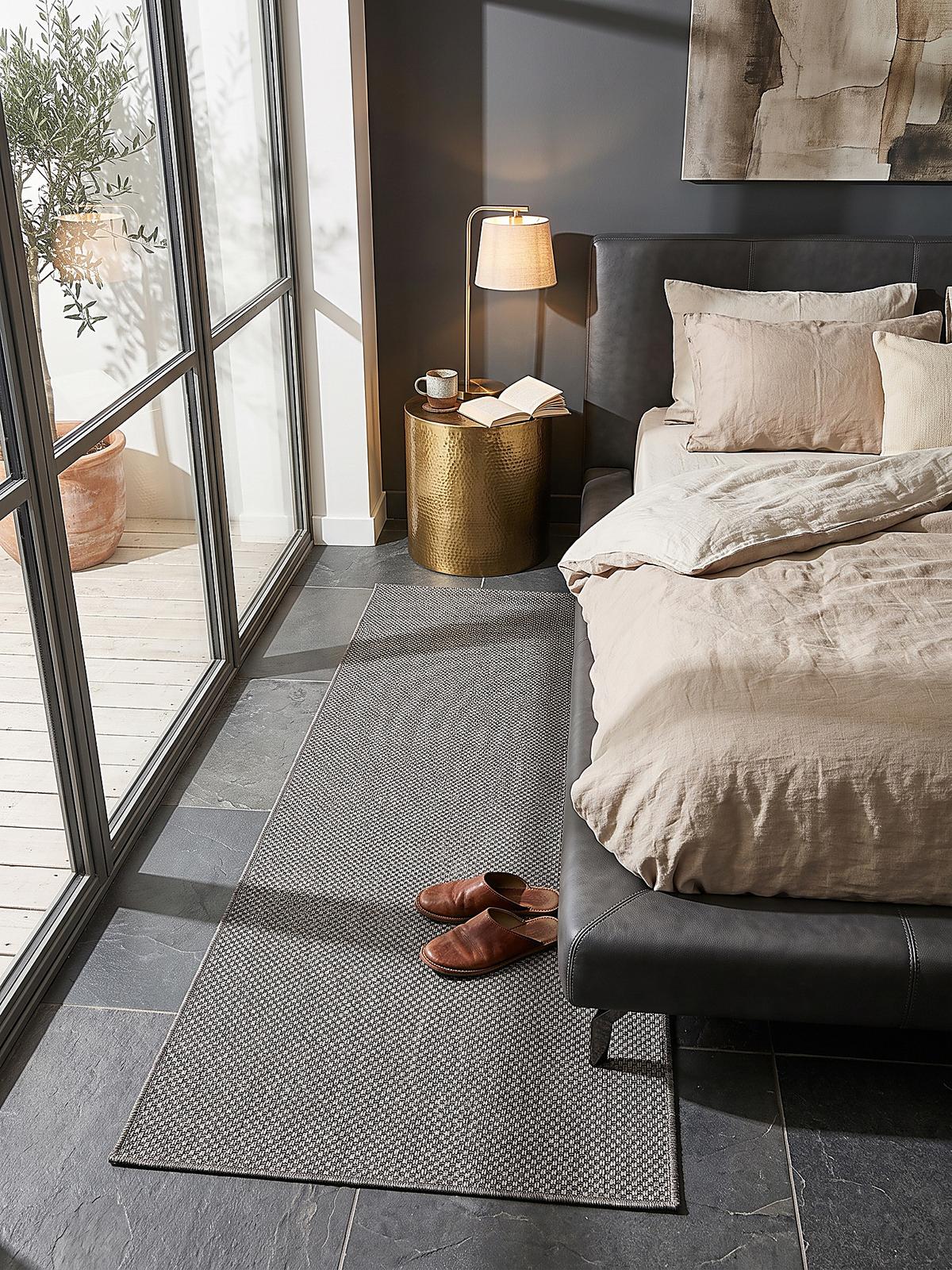 TEPPICHLÄUFER Uni BORNO Polypropylen Anthrazit 80 x 150 cm - Anthrazit, Textil (80/150cm) - KADIMA DESIGN