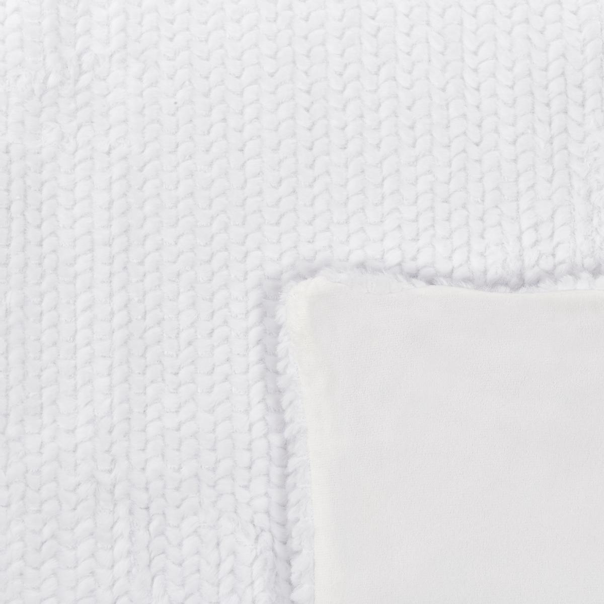 DECKE Weiß Bjas 200/220 cm - Weiß, Textil (200/220cm) - Beliani