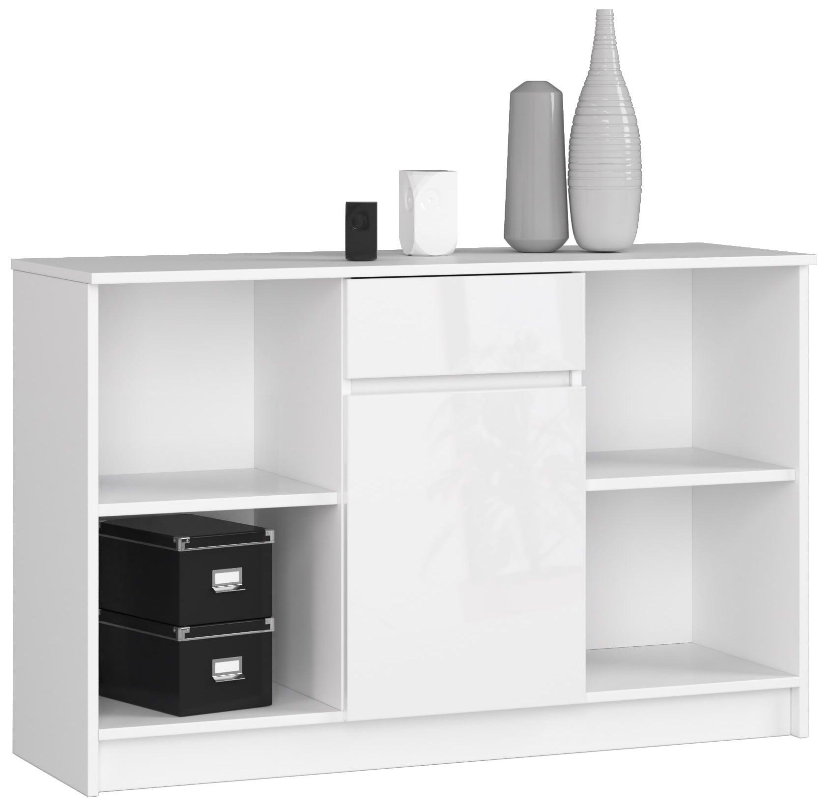 KOMMODE Weiß, Weiß Glanz 77/120/40 - Weiß, Holzwerkstoff (120/77/40cm) - RAUMHIRSCH FURNITURE