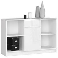 KOMMODE Weiß, Weiß Glanz 77/120/40 - Weiß, Holzwerkstoff (120/77/40cm) - RAUMHIRSCH FURNITURE