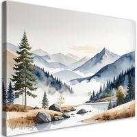 LEINWANDBILD Landschaften 30x20cm - Blau, Textil (30/20cm) - Feeby