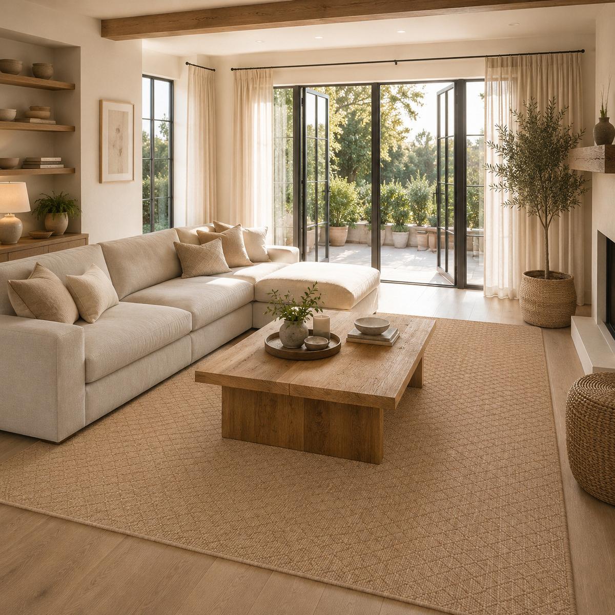 IN- & OUTDOOR FLACHGEWEBE TEPPICH PORTO MELIERT - Beige, Textil (80/160cm) - Snapstyle